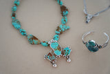 Naja and Beaded Turquoise Necklace