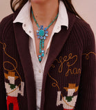 The Blue Crystal, Gem and Turquoise Bolo