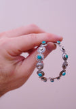 Kingman Turquoise Concho Hoops