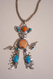 Large Opal and Turquoise Cowboy Statement Necklace
