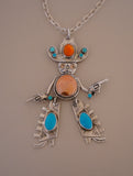 Large Opal and Turquoise Cowboy Statement Necklace