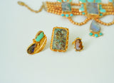 Boulder Opal and Turquoise Gold Vermeil Ring (6)