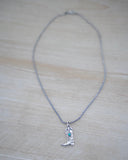Turquoise Boot Necklace (16”)