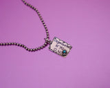 Hand-Carved Turquoise Pendent (18”)