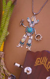 Turquoise Cowboy Statement Necklace
