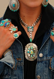 The Original MUD Turquoise and Gem Buckle Necklace