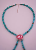 Crystal and Kingman Turquoise Bolo