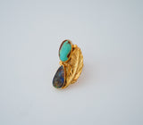 Boulder Opal and Turquoise Gold Vermeil Ring (6)