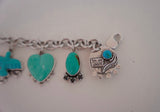 Repurposed Vintage Tiffany & Co. Bracelet with Turquoise Charms