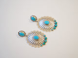 Kingman Turquoise Concho Earrings