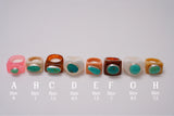 Turquoise and Resin Rings