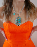 Turquoise Concho Necklace
