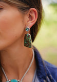Crystal and Carico Lake Turquoise Earrings