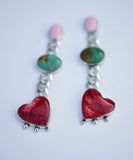 Spiny Oyster Heart Earrings