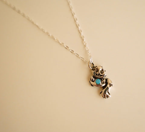 Turquoise Chipmunk Necklace (16”)
