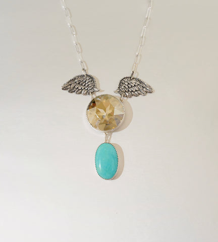 Royston Turquoise Wing Necklace (18”)