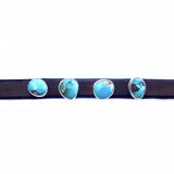 4 Stone Royston Turquoise Leather Bracelet (made-to-order)