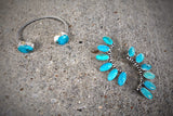 Sterling Silver and American Turquoise Cuff (made-to-order)