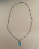 Sterling Silver and Turquoise Naja (18”)