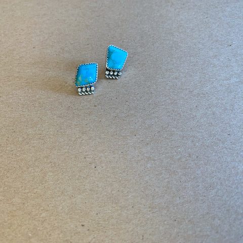 Large Kingman Turquoise Studs