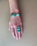 Royston Turquoise Cluster Ring (size 6.5)