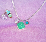 Turquoise and Gem Necklace 18”