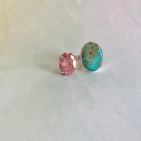 Royston Turquoise Pink Gem Ring (8)