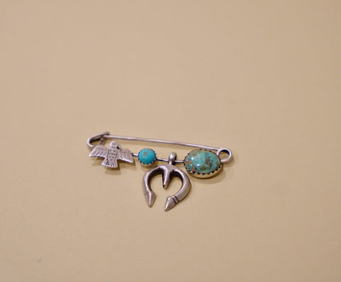 Turquoise Safety Pin