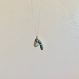 Royston Turquoise and White Buffalo Feather Necklaces