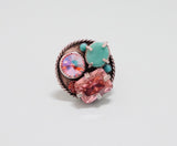 Gem and Turquoise Ring (Size 7)