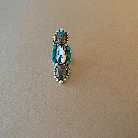 White Buffalo, Royston and Kingman Turquoise Ring