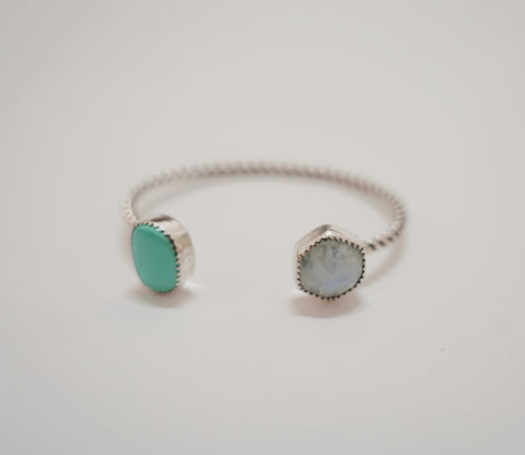 Royston Turquoise and Moonstone Cuff