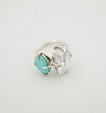 Turquoise and Gem Ring (Size 7.5)