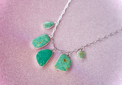 Royston Turquoise 5 Stone Necklace