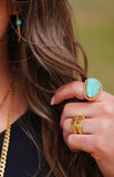 Royston Turquoise Rings (18K Gold Plated or Sterling Silver)