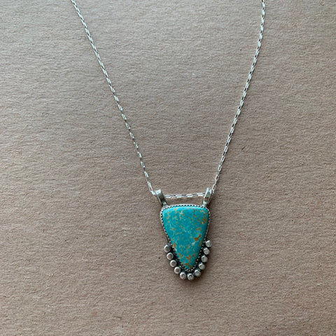Large Number 8 Turquoise Pendent (18”)