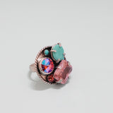 Gem and Turquoise Ring (Size 7)
