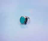 Carico Lake and Crystal Turquoise Ring (7.5)
