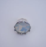 Crystal, Pearl and Turquoise Ring (Size 8)