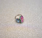 Turquoise and Gem Ring (Size 6.5)