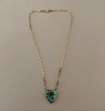 Royston Turquoise Gold Plated Necklace (16”)