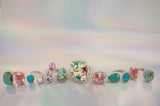 Crystal and Turquoise Ring (Size 8)