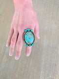 Large Royston Turquoise Ring (7.5)