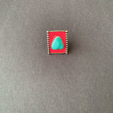 Royston Turquoise and Hot Pink Ring