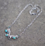 Turquoise Eagle Necklace (17”)
