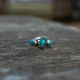 Carico Lake and Royston Turquoise Ring - SZ 9