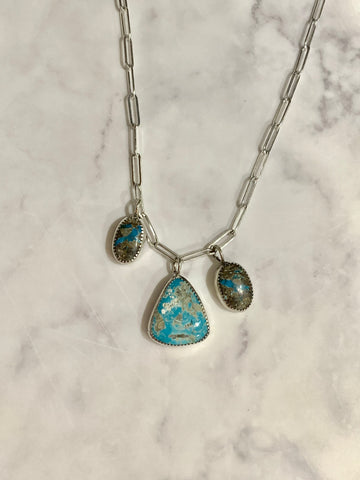 Multi Stone Turquoise Necklace (18”)