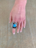 Kingman Turquoise Box Ring (6.5)