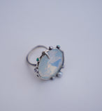 Crystal, Pearl and Turquoise Ring (Size 8)