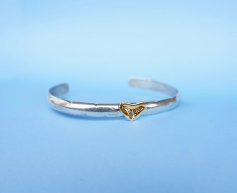 Sterling Silver and 14K Gold Cuff